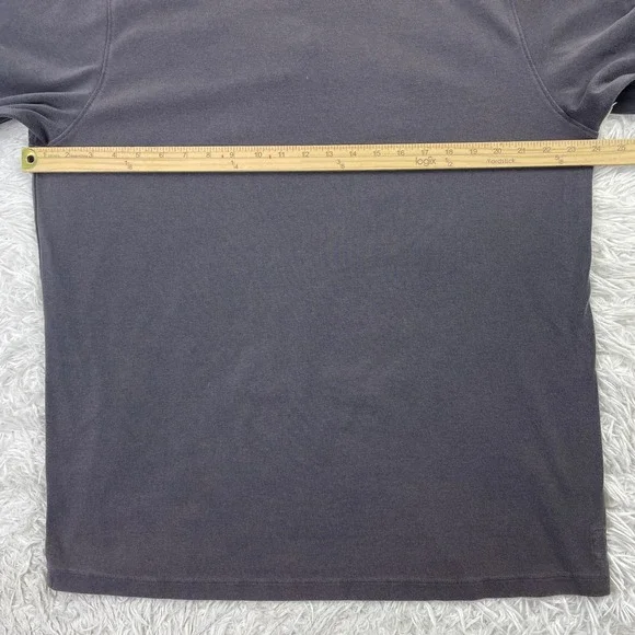 Vuori Shirt Mens XXL Washed Gray Westport Polo Long Sleeve Classic Fit Stretch - Picture 6 of 8